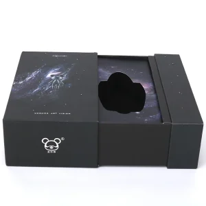 rigid paper setup slide box packaging with custom design printing