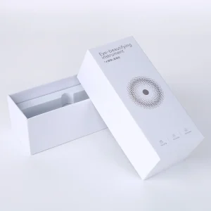 custom white square box with white EVA foam insert