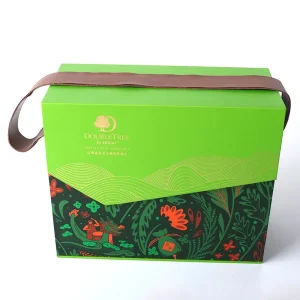 biodegradable paper magnetic closure gift boxes with handles