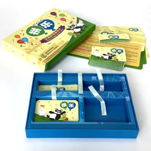 custom print two-piece hard paper box for educational flashcards