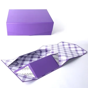 custom printing foldable gift box with flip top lid