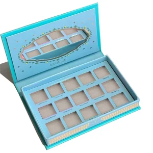 Empty paper lip palette with mirror