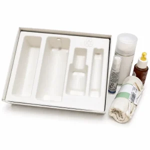 custom molded pulp cosmetic inserts skincare presentation box packaging