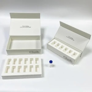 vial packaging box with EVA foam insert for 2ml peptide vial storage box